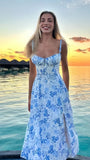Pretty Floral Holiday Party Dresses Summer Beach HZ0307