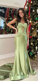 Sage Green Mermaid Prom Dress, Sweetheart Long Party Dress With HZ0307