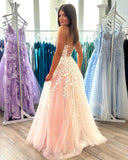Sweetheart Lace A-line Long Prom HZ0307